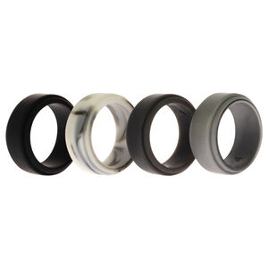 Silicone Wedding Step Ring Set - Marble by ROQ for Men - 4 x 4 mm Ring